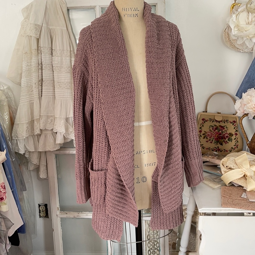 Chenille boyfriend Cardigan